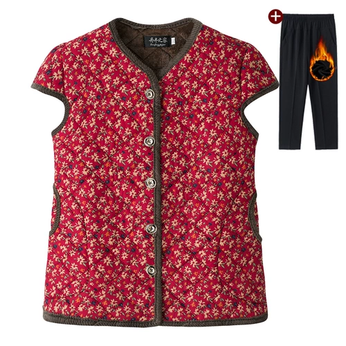 Удерживающий тепло жилет, куртка для матери, для среднего возраста, увеличенная толщина