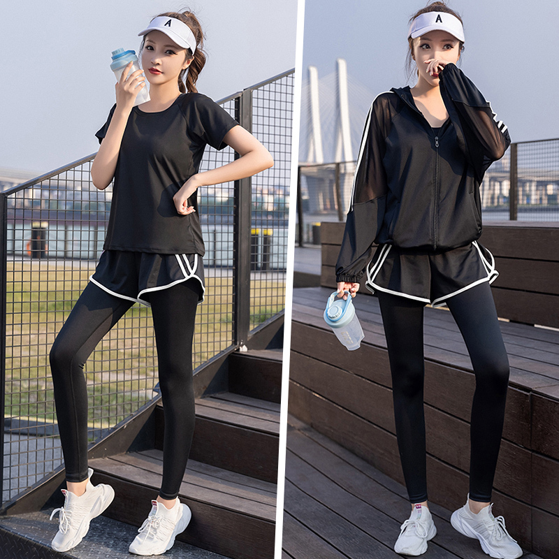 High-End Running Sports Suit, Women's Yoga Wear, Professional Outdoor Morning Running Slimming Jacket, Loose Large Size Fitness Wear
