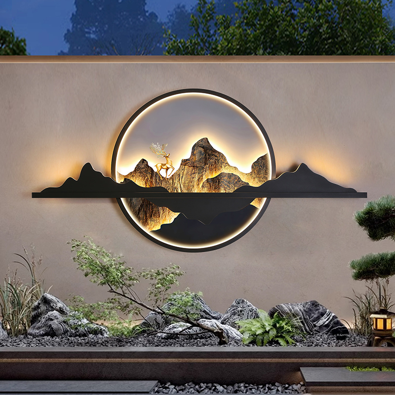 Garden Lamp, Fence, Viewing Screen, Wall Lamp, New Chinese Style Zen Villa, Outdoor Waterproof Wall Lamp, Solar Outdoor Lamp Garden Lamp, Fence, Viewing Screen, Wall Lamp, New Chinese Style Zen Villa, Outdoor Waterproof Wall Lamp, Solar Outdoor Lamp