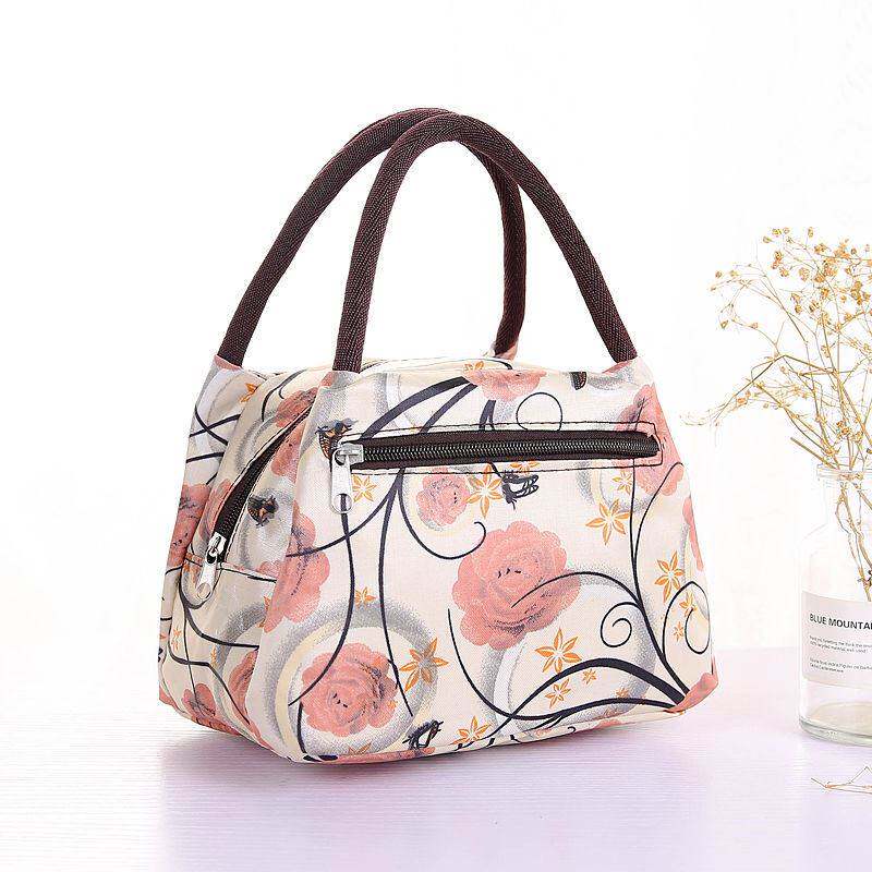 Woman Bag Canvas Handbag Thickened Waterproof Lunch Bag Mommy Small Cloth Bag Oxford Hand-carried Mother Bag Lunch Bag