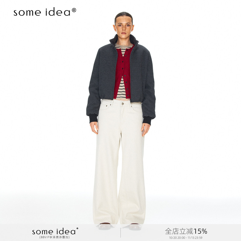 Some Idea: Short Reversible Jacket with Three-Dimensional Tailoring, Slim Fit, Casual Retro Style, Cotton Coat Some Idea: Short Reversible Jacket with Three-Dimensional Tailoring, Slim Fit, Casual Retro Style, Cotton Coat