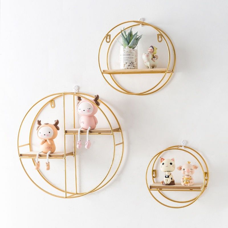 Nordic living room wall decoration decoration bedroom room decoration creative ins wind home hanging wall shelf