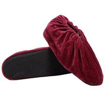 Suede cloth shoe cover anti-slip bottom cloth shoe cover Home cloth Recurrent Wash Thickened Abrasion Resistant Student Indoor Foot Sleeve 5 Double Fit