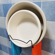 Face Basin Rack Free of perforated washroom shelves Washbasin Containing Rack Wall-mounted Hair Towel Rack Home Hook Lid Shelf