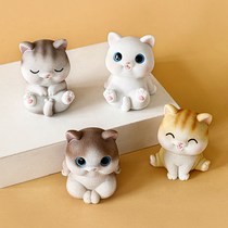 Cute Kitty Swing Piece Birthday Girl Living Room Bookcase Room Desk Decoration Creative Resin Small Furnishing