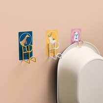 Free Punch Face Basin Rack Toilet Shelve With Versatile Wall-mounted Pelvic Shelf Powerful Hook Adhesive Hook Containing Shelf