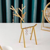 Small Deer Jewelry Rack Ear Nail Display Bracelet Ornament Rack Dressers Desktop Decorative Furnishing