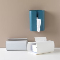 Non-punching side open toilet suction paper box Home multifunction paper towel box hanging wall toilet roll paper cylinder upholstered