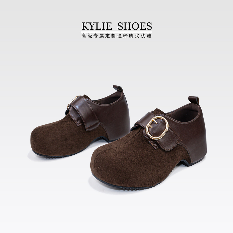 【Morning Light Rachel】5Cm Hidden Height Increase, Mary Jane Shoes for Women with Buckle Strap, Retro Leather Shoes with Buckle