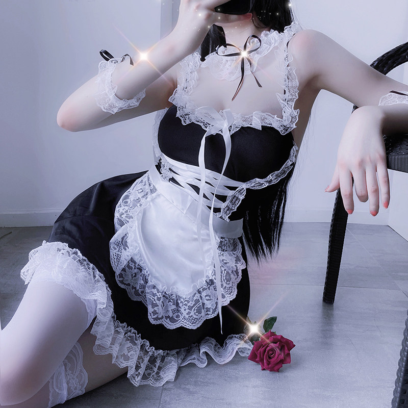 Emotional fun lingerie small chest summer maid free from sexy pajamas suit hot purity tempting tone uniform