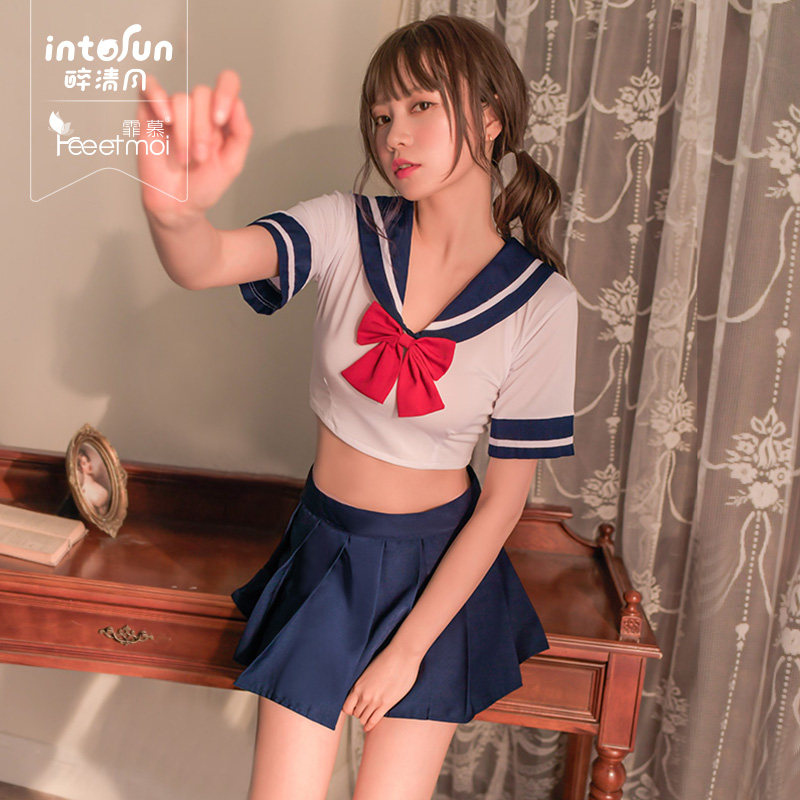 Day Ensemble Cute Perspective Uniform Sexy Sailor Costume Women's Eroy Underwear Passion Suit Small Chest Temptation Free of undress
