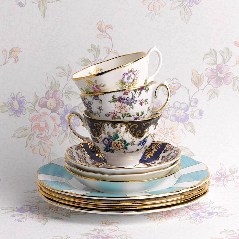 Royal Albert British Albert Bone China Coffee Cup and Saucer Century-Old Series Retro Palace Style