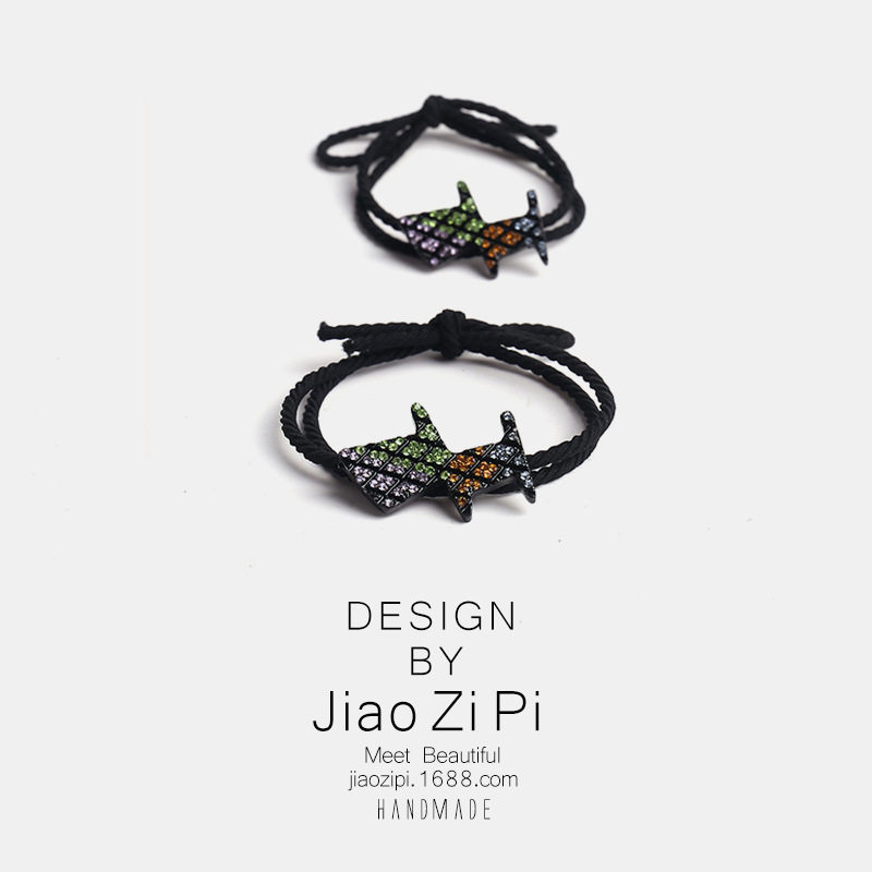 bc hair color elastic band Korean rope rubber hair ring drill ponytail high decoration puppy hair ring version cute and simple