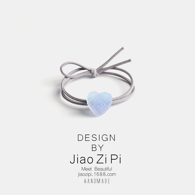 bc cute asfw personality Korean ring rubber band headdress fresh hair wild version star hair fudge hair ring decoration rope net