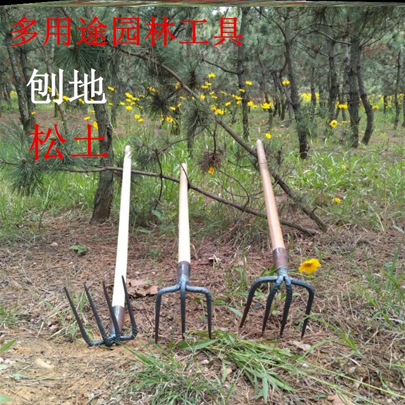 Nail rake farming tools iron rake farming tools gardening hoes grass teeth rake grass seeds vegetable weeding turning soil loosening soil rake