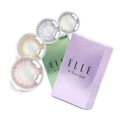 拍2件elle隐形近视眼镜半年抛4片