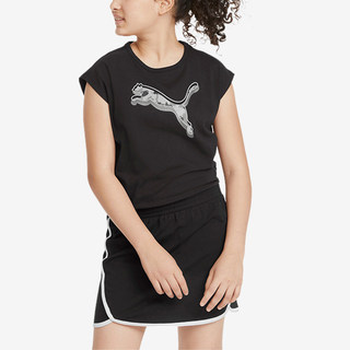 Puma/彪马正品时尚运动秋季新款女童休闲印花舒适透气无袖连衣裙