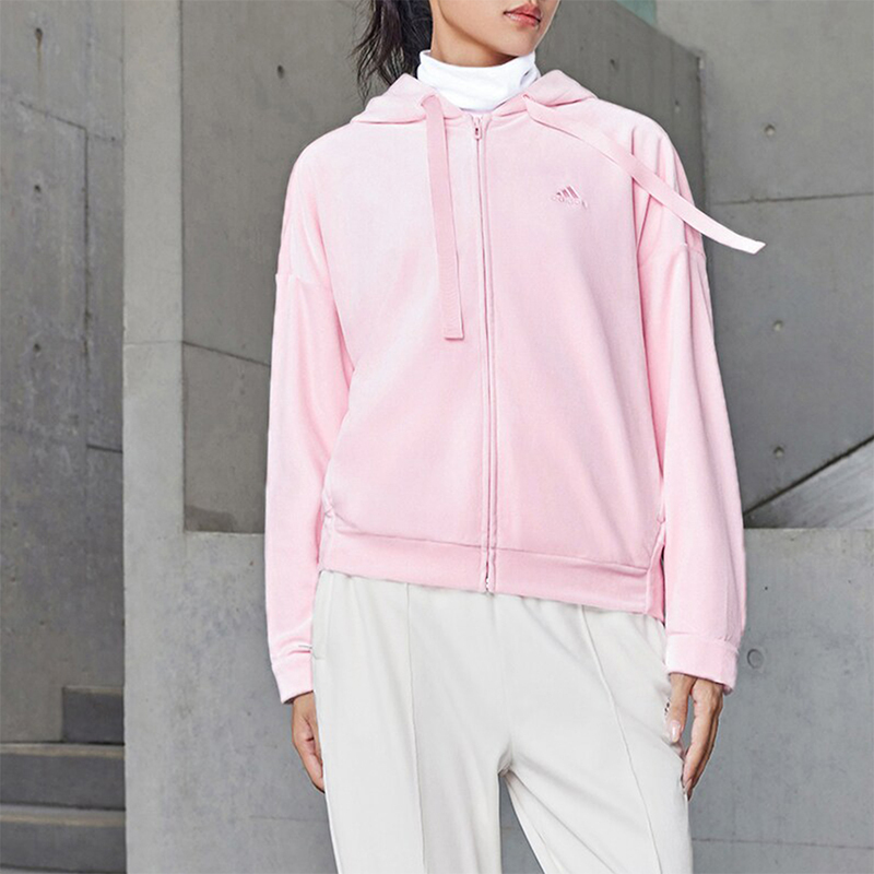 Adidas/Adidas Genuine Velvet Women's Sports Casual Hooded Jacket Iv7565