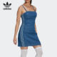 Adidas/阿迪达斯官方正品三叶草女子牛仔吊带运动连衣裙 H11516