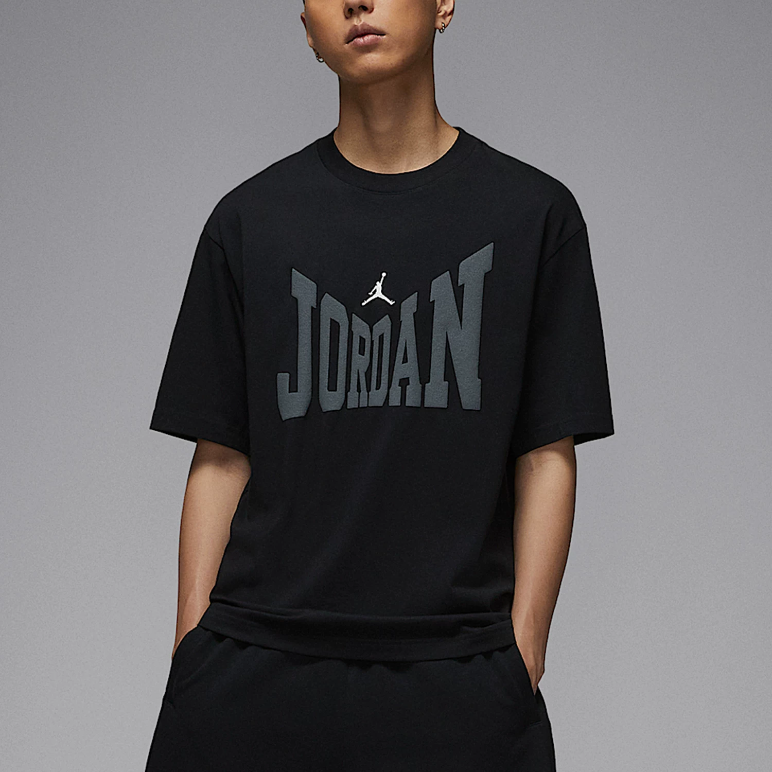 Nike/耐克 Authentic Jordan Men's Casual Printed Round Neck Classic Breathable Short Sleeve HV3895-010