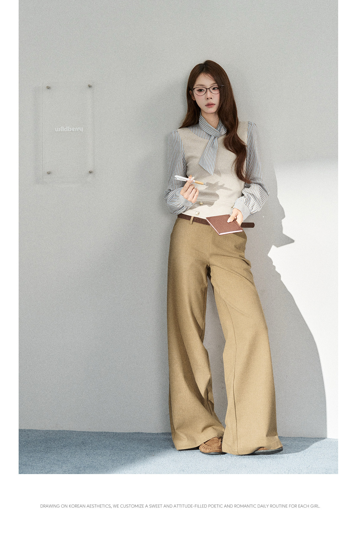 Wildberry Striped Tie-Waist Faux Two-Piece Shirt