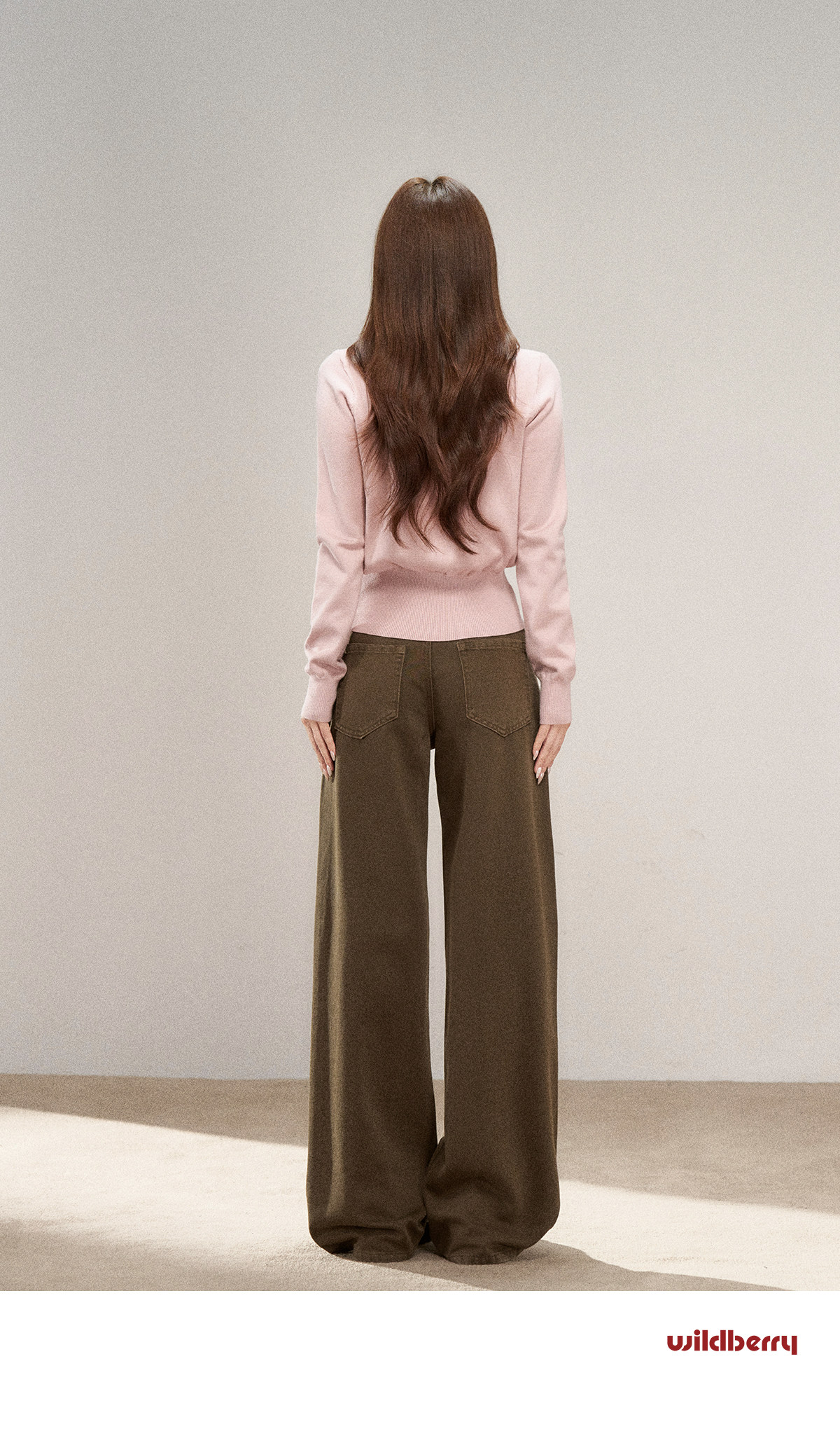 Wildberry Brown Wide-Leg Jeans