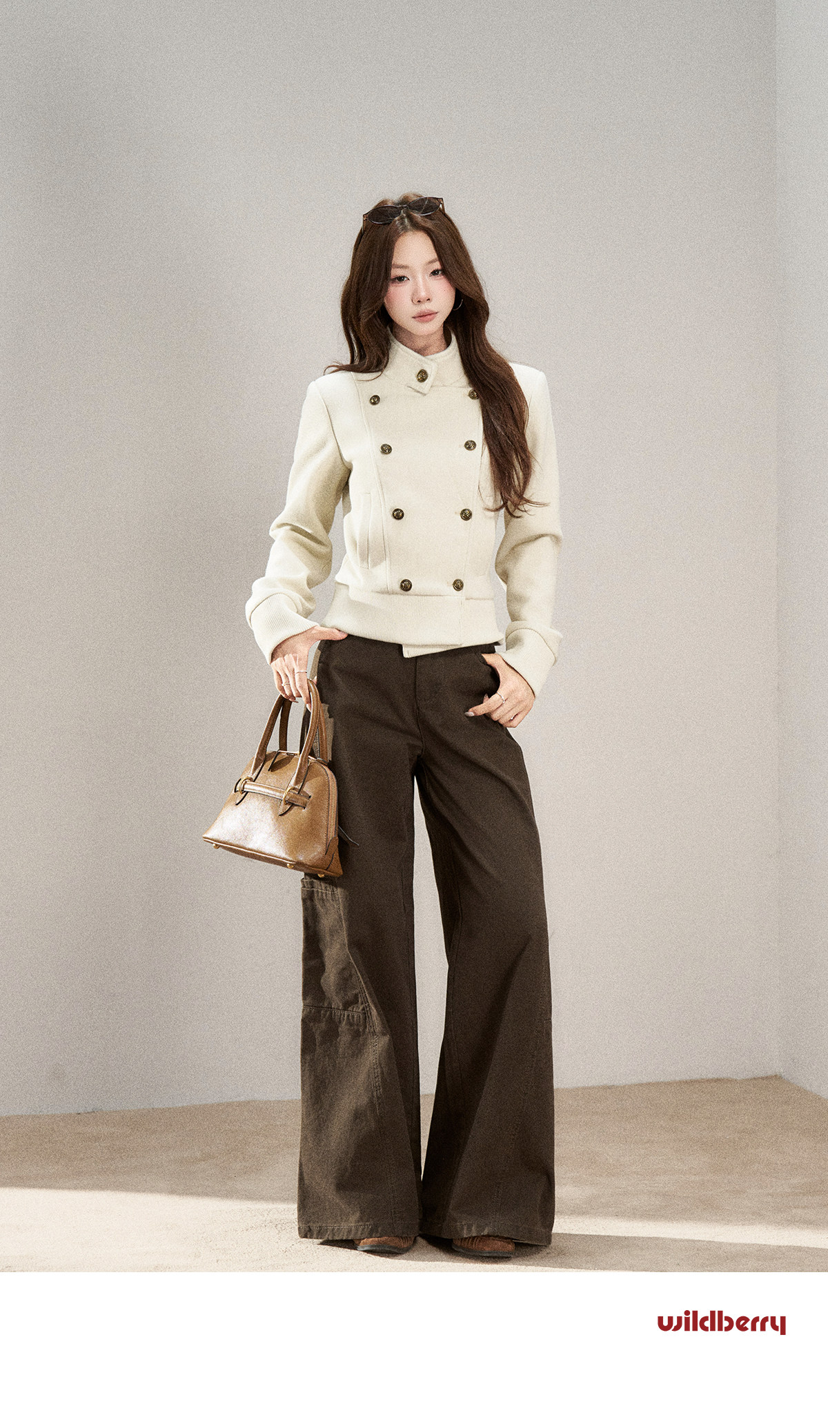 Wildberry Double-Breasted Cropped Jacket