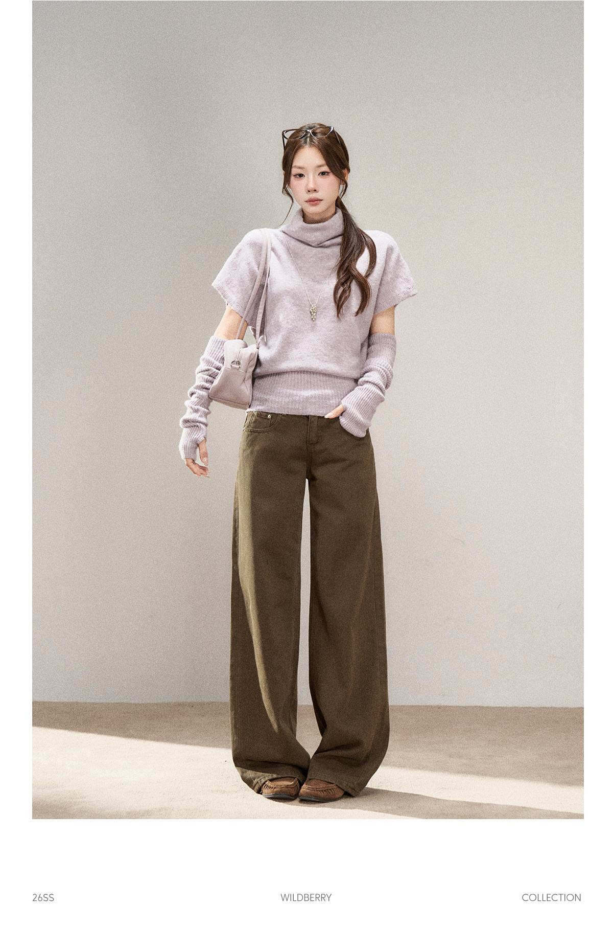 Wildberry Brown Wide-Leg Jeans