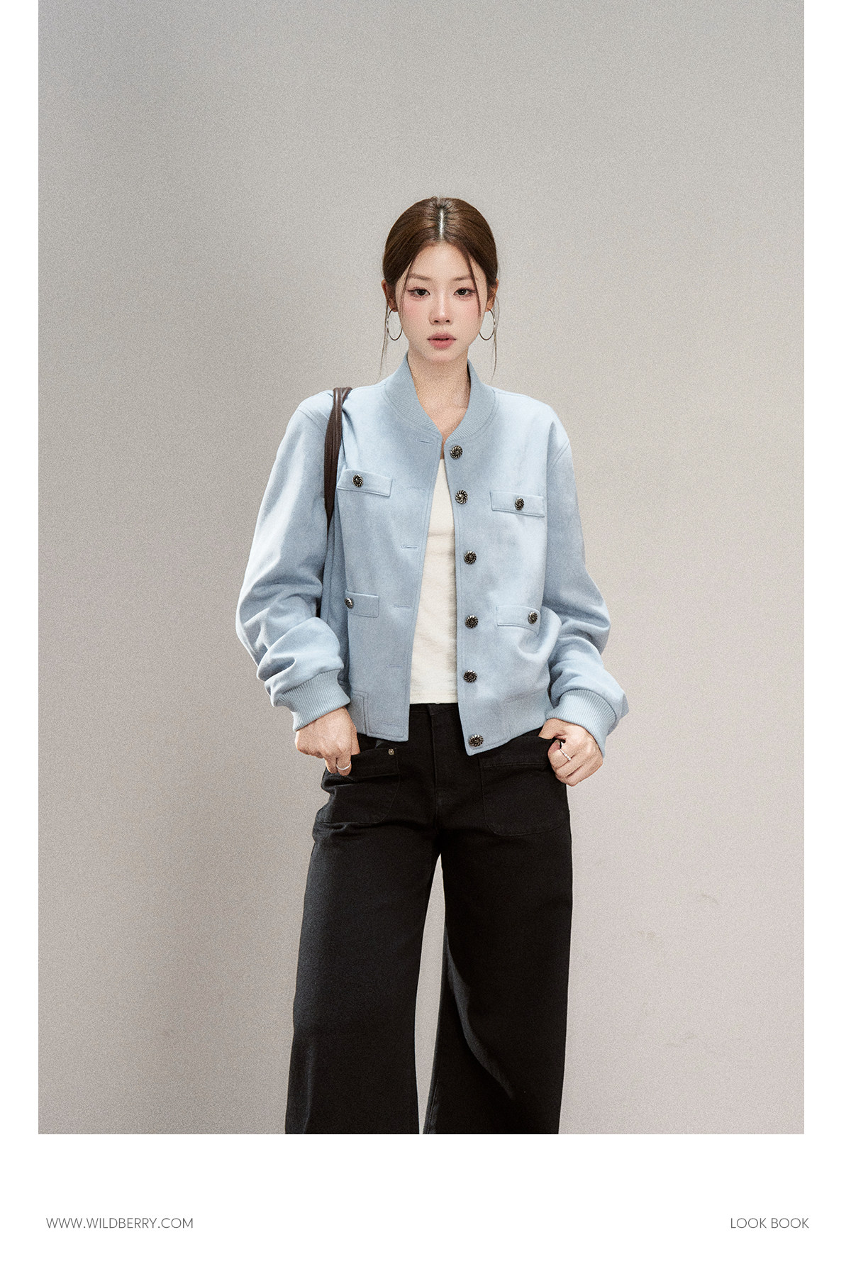 Wildberry Suede Bomber Jacket