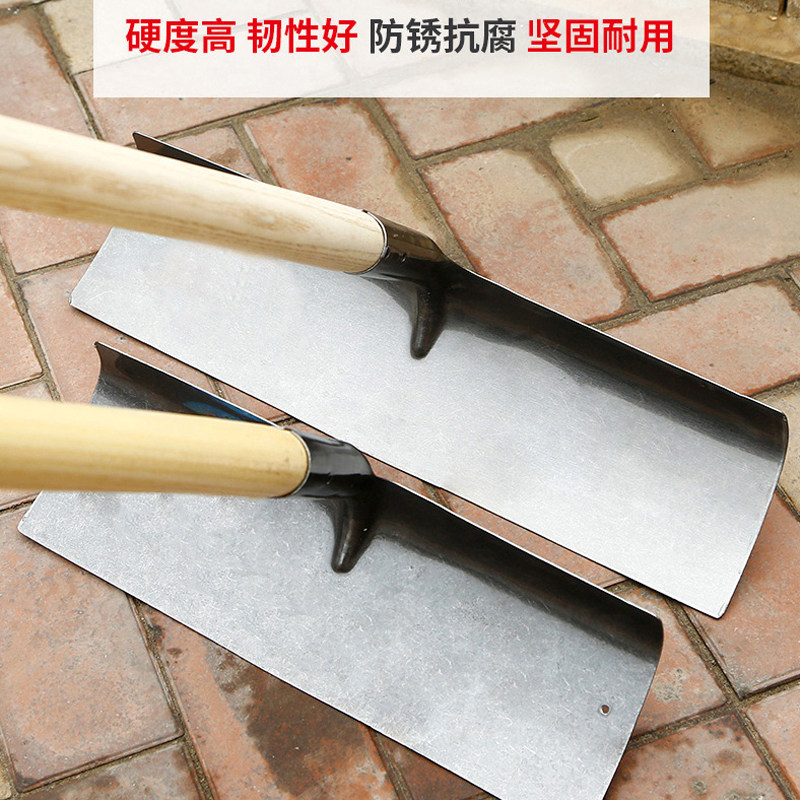 Scraping manure drying grain soil ash rake hoe farm tool dung board size iron steel plate crawler shovel clear shovel steel scraper