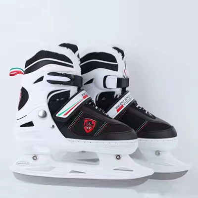 Регулируемые профессиональные туфли подходит для мужчин и женщин, флисовый детский хоккей для взрослых, подходит для начинающих, увеличенная толщина