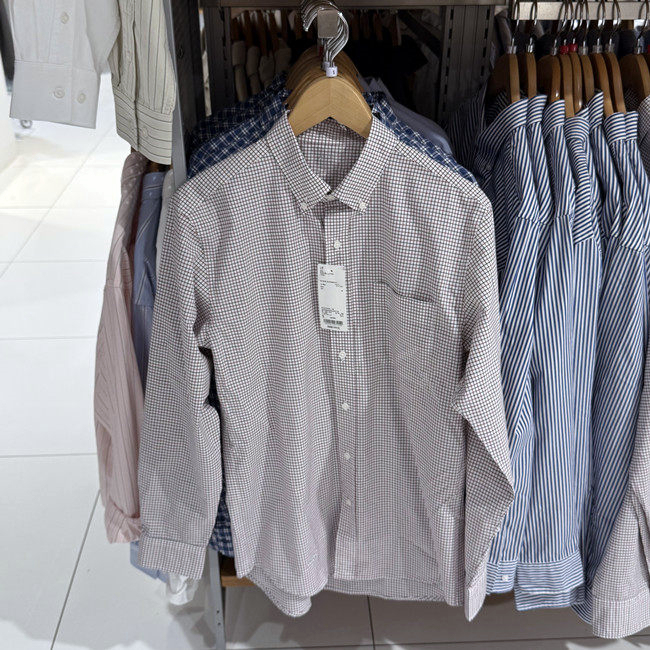 Japanese-Style Spring and Summer Men's and Women's Long-Sleeve Plaid Cotton Shirts 485652/484892