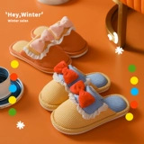 Демисезонные детские тапочки для девочек, милая утепленная удерживающая тепло нескользящая обувь для принцессы