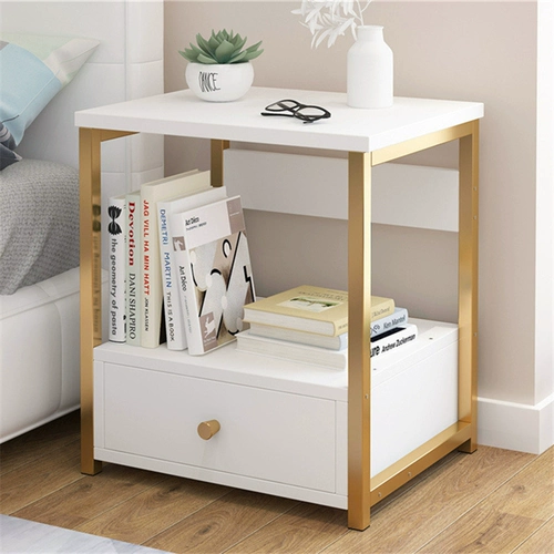 Деду столовый шкаф современный светлый роскошный белый северный ветер Ins -железная спальня экономическая онлайн -онлайн -красный прикроватный шкаф