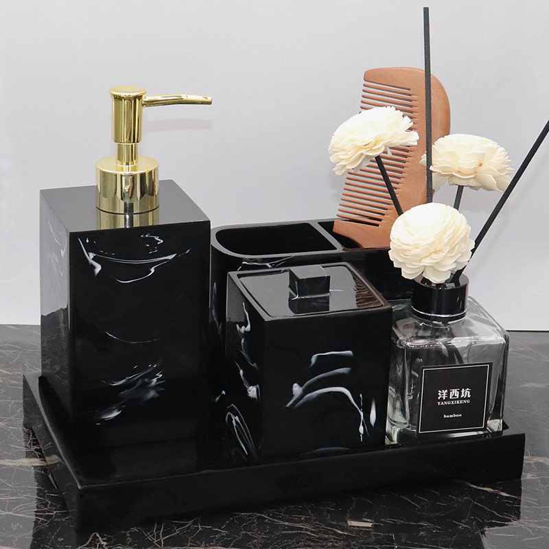 European Creative Hotel Model Room Bathroom Set Loose packing empty bottle comb collection plate set