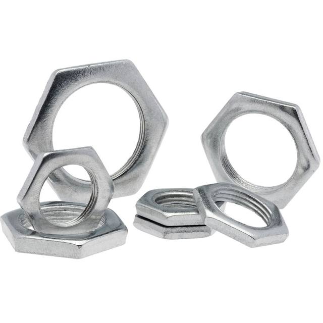 GB808 iron galvanized fine thread nut hexagonal thin nut flat nut lighting nut ultra-thin nut fine thread nut