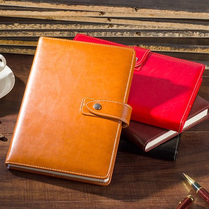 Three years two classes bowenDS1125 Business meeting PU leather face notepad A5 notebook office stationery supplies