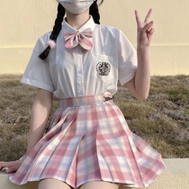 JK Uniforms Suit Summer Clothing Children Schoolgirls College Style Subdresses Original Genuine school uniforms short sleeve skirts full set