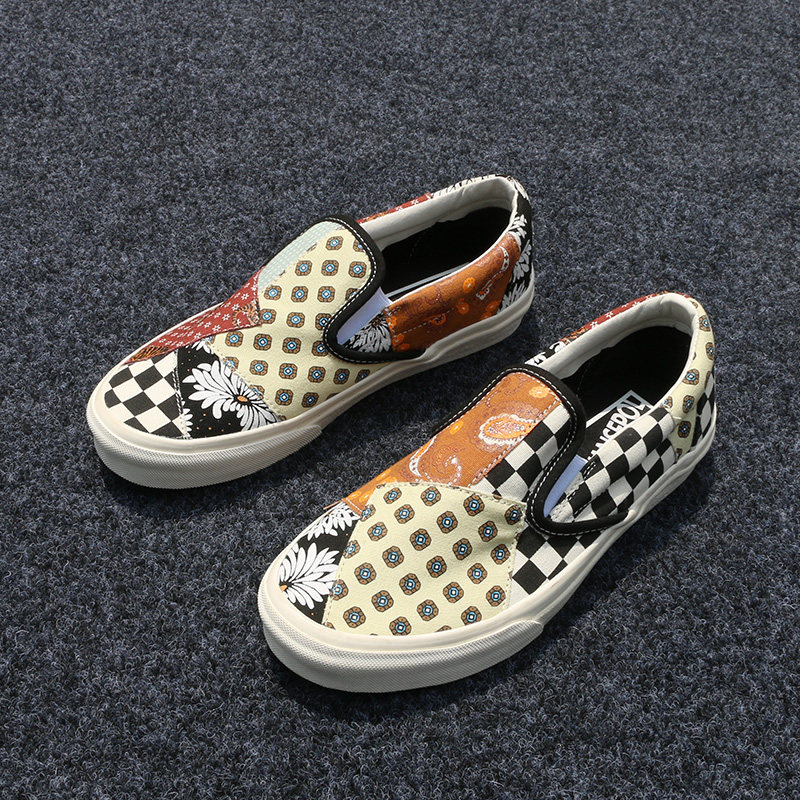 Shoes men's slip on men's shoes canvas shoes men's lazy shoes large size 4748 wide feet low top casual skateboard shoes trendy