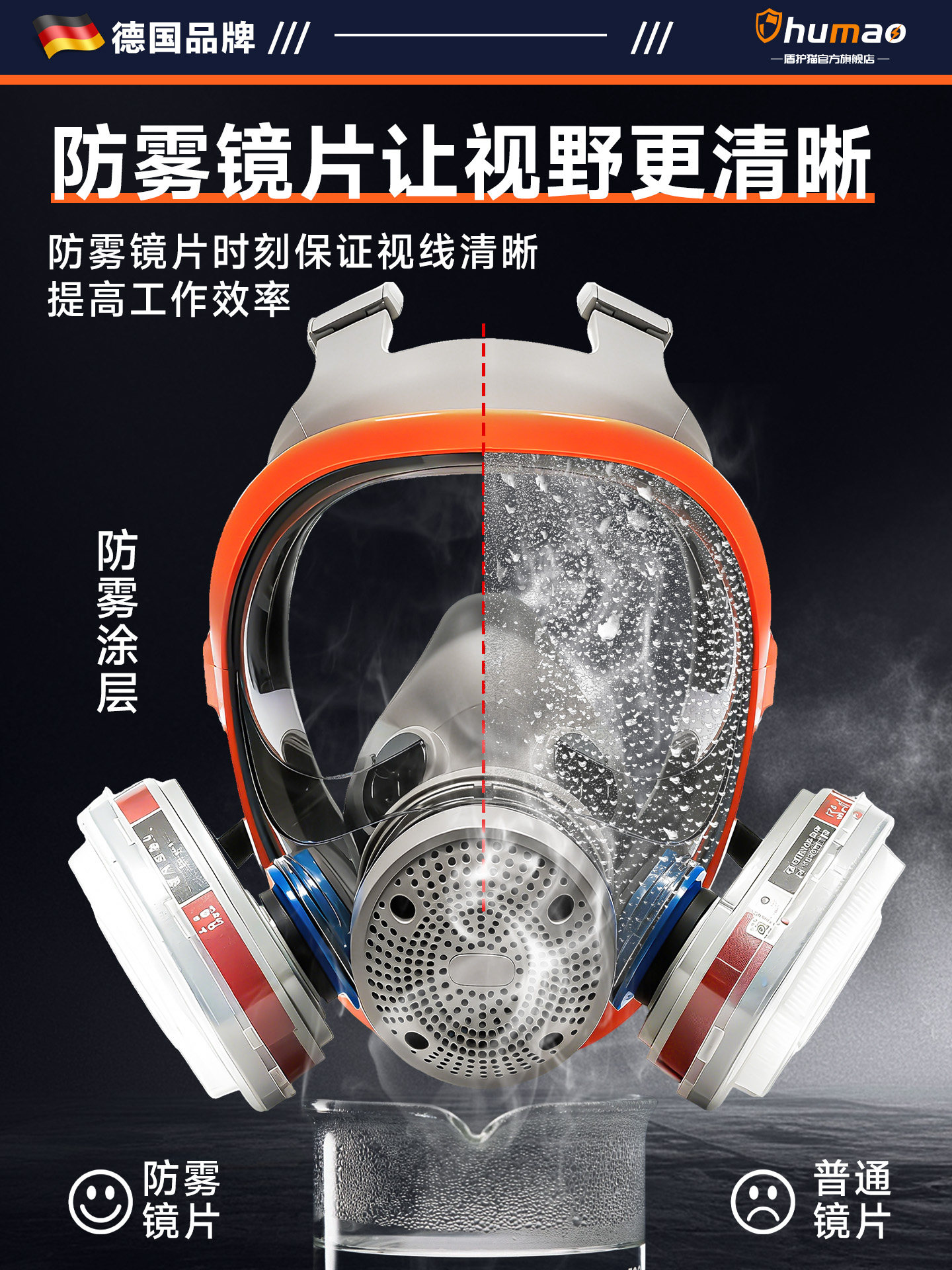 German Chemical Gas Respirator Anti-Toxic Gas Protective Mask Laboratory Spray Painting Special Dust Mask