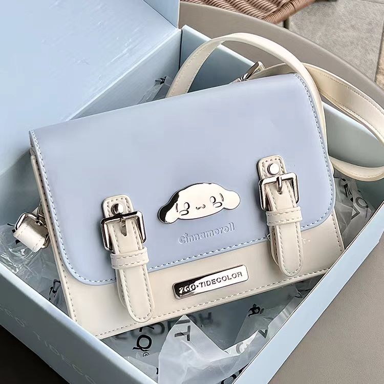 Cute New Cinnamon Dog Small Square Bag Birthday Gift for Girlfriend Creative Versatile Cartoon Bag Single Shoulder Crossbody Bag