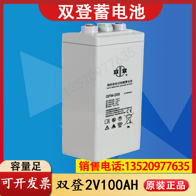 Double Den Storage Battery GFM100 Maintenance-free 2v100ah Base Station Solar Power Ship Monitoring Fire Protection UPS