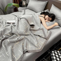 Knitted cotton summer quilt cotton pure cotton summer cool quilt single double summer thin quilt machine washable air conditioner quilt