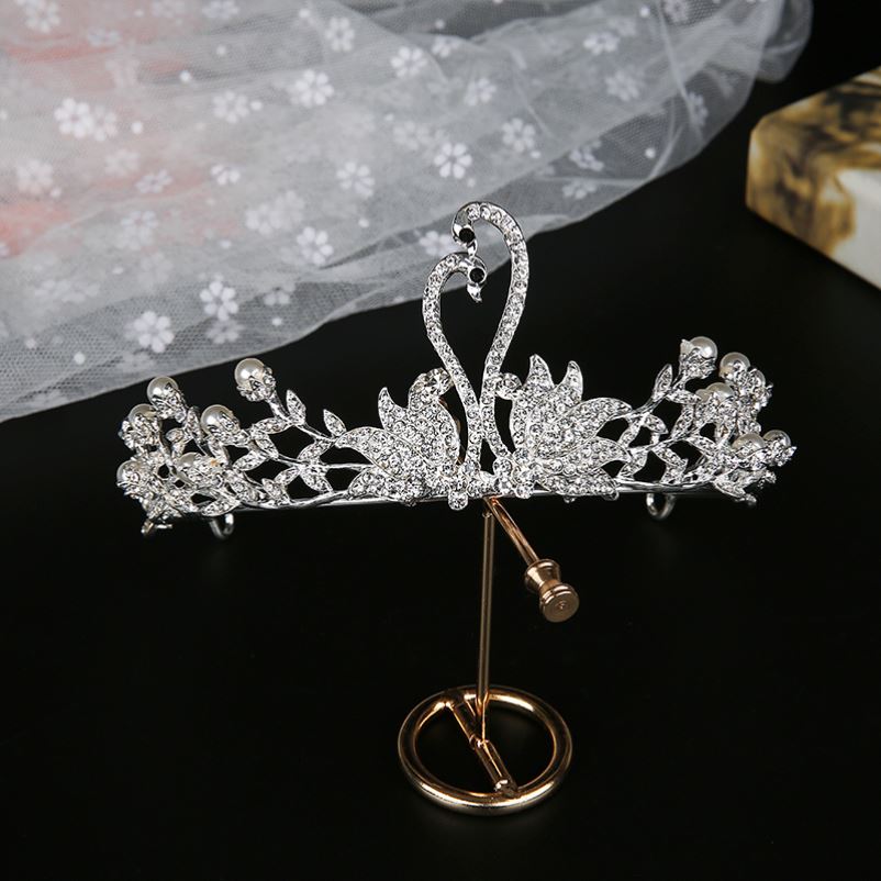 Wedding headdress 2021 new hair accessories trend veil headdress high-end French bridal crown crown wedding princess