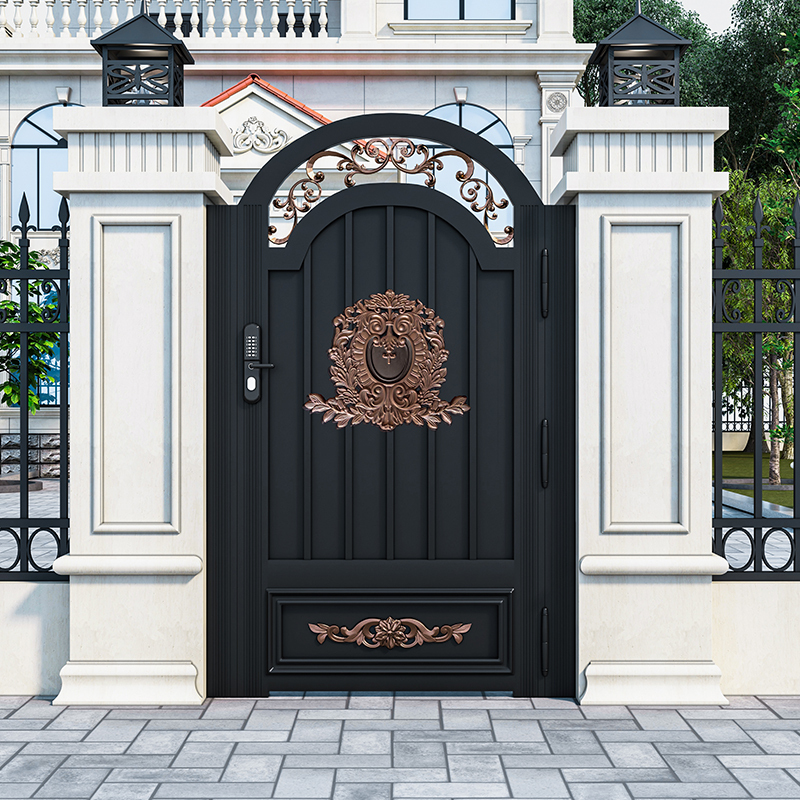 European-Style Garden Door, Aluminum Alloy Courtyard Door, Outdoor Garden Door, Aluminum Art Homestay Door, Community Yard Double-Opening Villa Door