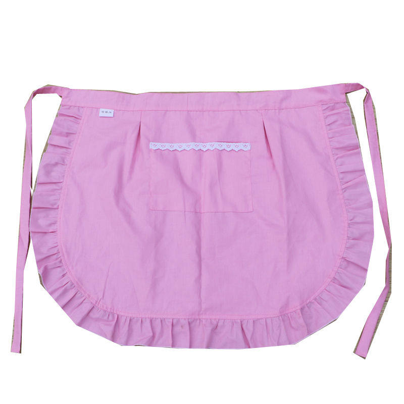 (48 Hours Shipped) apron Kitchen Waterproof and anti-oil lady Blue Fancy Apron Half Body Apron Woman half-cut