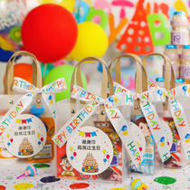 Graduation season birthday transparent gift bag small kindergarten childrens souvenir hand-held gift packaging gift box return gift