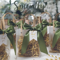 Transparent gift bag high-end souvenir tote bag birthday gift gift bag small lipstick packaging gift box