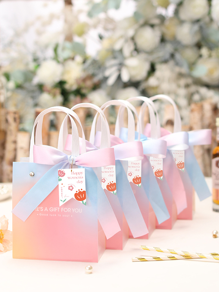 High-End Exquisite Mini Gift Bag, Small Beauty Salon Tote Bag, Gift Packaging Box, Transparent Gift Bag, Empty