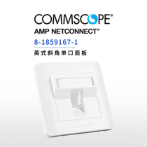 AMP single-port panel dual-port network panel voice information panel RJ45 four-hole panel sale